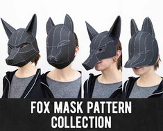 My Fox Masks Pattern Collection can be easily scaled, altered or combined with other armor designs and costume pieces. Just use it as your starting point, then add more layers or details and give it your own spin! Print the patterns larger or smaller to fit your own body size.  The collection includes the following designs: - Kitsune Fox Mas - Anbu Fox Mask - Anubis Fox Mask - Jackal Fox Mask I recommend using 5mm low density EVA foam as well as contact cement to create these pieces. Other materials work as well of course! It's super easy and incredible fun to create a costume!  You can find more instructions on how to make costume pieces and props in my tutorial books or on my YouTube channel. This Fox Masks Pattern Collection is a digital PDF download. After your purchase you can directl Making Armor, Fox Masks, Masks Pattern, Eva Foam Armor, Therian Gear, Armor Designs, Beast Costume, Kitsune Mask, Kitsune Fox