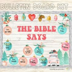 the bible says bulletin board kit