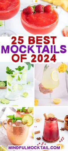 the 25 best mocko cocktails of 2012 are featured in this collage with text that reads, 25 best mocko cocktails of 2014