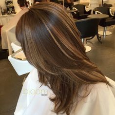 Bold balayage highlights on long chocolate brown hair. Brown Hair With Caramel, Brown Hair With Caramel Highlights, Rambut Brunette, Highlights Ideas, Honey Brown Hair, Chocolate Brown Hair