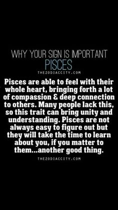 the zodiac sign is important to pisces