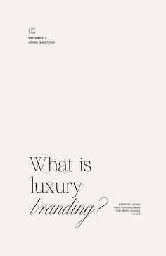 an advertisement with the words what is luxury craning? written in cursive font