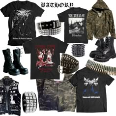 #metalhead #blackmetal #metal #bathory #mayhem #burzum #cannibalcorpse #bulletbelt #cargopants #clothes #outfit #boots #punk #blackmetalstyle #clothesboard #scary #metalheadperson #metalheadclothes #metalheadshirt #metalheadpants Metalhead Boots, Metalhead Shoes, Black Metal Outfits Women, Metalcore Outfits Men, Deathcore Outfit, Black Metal Outfit Men, Metalhead Outfits Women