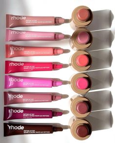 rhode lip tints | rhode blushes Rhode Toast Lip Tint, Rhode Lip Tint, Raspberry Jelly Rhode Lip Tint, Rhode Summer Lip Tints, Rhode Lip Balm Aesthetic, Rhode Lip Gloss, Rhode Blush, Rhode Lip Gloss Aesthetic, Rhode Cosmetics