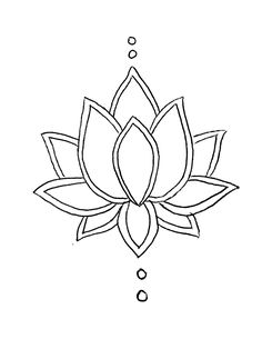 a drawing of a lotus flower on a white background