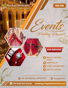 an event flyer for a wedding planner