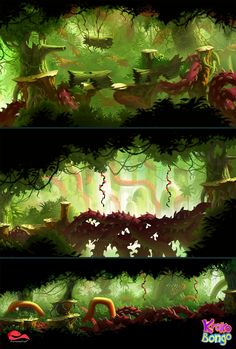 Origami Game, 2d Game Background, Game Level Design, Forest Games, Game 2d, Plant Crafts, 2d Game Art, Game Concept Art