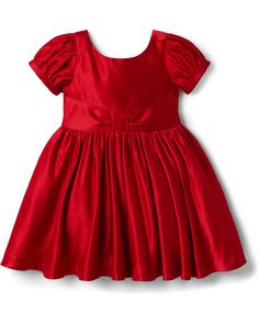 Janie and Jack Satin Party Dress (Toddler/Little Kids/Big Kids) | Zappos.com Satin Bow Dress, Satin Party Dress, Toddler Party Dress, Suspender Pants, Boho Glam, Knee Length Shorts, Bow Dress, Dress Satin, Polyester Satin