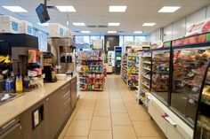 a grocery store filled with lots of food and drink on the shelves next to each other