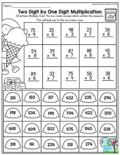 two digit by one digit addition worksheet for kids to learn how to sub