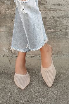 Office Outfits Women Casual, Mule Slides, Pointed Loafers, Next Shoes, Office Casual Outfit, Womens Summer Shoes, Knit Turtleneck Sweater, Cute Sandals, Cheap Shoes