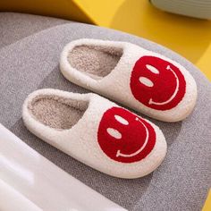 Introducing the adorable Smiley Face Cozy Slippers! These cozy and plush slippers are designed to bring a smile to your face every time you put them on. With their soft and warm material, you'll feel like you're walking on clouds. The cute smiley face design adds a touch of fun and playfulness to your loungewear. Perfect for relaxing at home, these slippers will keep your feet snug and cozy throughout the day. Treat yourself or someone special to the Smiley Face Cozy Slippers and bring joy and c Smiley Face Design, Faux Fur Top, Cute Smiley Face, Fur Top, Cozy Slippers, Plush Slippers, Blue Zones, On Clouds, Walking On Clouds