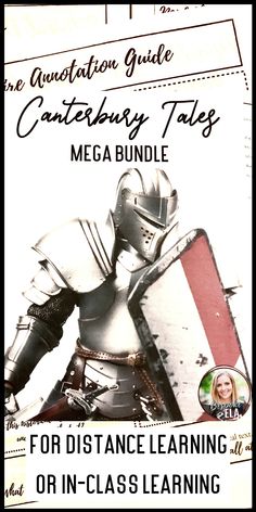 Check out the Bespoke ELA Canterbury Tales mega bundle for targeting reading and writing workshop in secondary ELA British Literature. Lots of options for pre-reading, reading, and post-reading with assessments, close reading guides, and writing workshop extensions. This bundle is also good for distance learning or remote teaching. #canterburytales #britishliterature #readingworkshop High School Reading Comprehension, High School Reading, Literature Teacher, Canterbury Tales