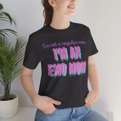 I'm Not a Regular Mom Emo Mom Unisex Jersey Short Sleeve - Etsy Cotton Fiber, T Shirts For Women