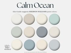 the front cover of calm ocean, which features different shades of blue and white circles