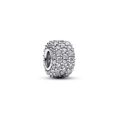 Shine on from every angle with the Sparkling Pavé Triple-row Charm. Crafted from exactly 85 pavé-set round brilliant-cut clear cubic zirconia, this sterling silver charm from our Pandora Moments collection delivers a touch of shine to any ensemble. An elegant pavé charm that is sure to lend a dash of elevated sparkle to the everyday. Pandora Pave, Triple Ring, Charms Pandora, Blue Charm, Pandora Beads, Bracelet Pandora, Pandora Silver, Free Bracelet, Pandora Charm