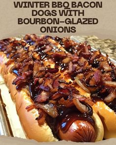 a hot dog covered in bacon sitting on top of a bun