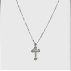 Sold Out On Website. Never Worn. Beautiful Silver Cross Necklace Goth Cross, Cross Necklace Women, Caged Necklace, Pretty Jewelry Necklaces, Casual Jewelry, Gold Cross Necklace, Cross Jewelry, Leaf Necklace, Silver Cross