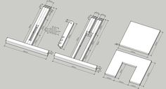 an architectural drawing showing the details of a fireplace