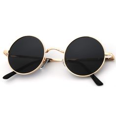 PRICES MAY VARY. 😎VINTAGE DESIGN GREAT FOR HIPPIE HALLOWEEN COSTUME - Small round sunglasses is a timeless model that combines 70s 80s vintage style with exceptional quality, performance and comfort. Many classic cosplaying characters wear rounded sunglasses. Perfect vintage accessory to add a touch of retro flair to your outfit or hippie costume in the coming holidays. 🌞POLARIZED and UV400 PROTECTION – Polarized lens can provide 99% polarization efficiency while blocking UVA & UVB light, deli