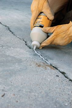 Fix Cracked Concrete, Repair Concrete Driveway, Concrete Refinishing, Painted Porch Floors, Concrete Repair Products, Paint Concrete Patio, Home Depot Paint