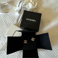 Brand New Original Packaging Gold Tone Plated 100% Authentic Ship Same Or Next Day! Chanel Earrings Cheap, Fake Vs Real Chanel Earrings, Black And White Chanel Jewelry, Costume Jewelry Chanel, Chanel Jewelry 2022, Chanel Inspired Bridal Party, Chanel Earnings, Chanel Earrings Cc, Jewelry Chanel