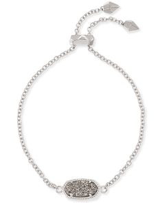 Whether you like your bracelets loose or close to the wrist, our Elaina Silver Adjustable Chain Bracelet in Platinum Drusy is a delicate addition to any arm party. This stunning chain bracelet is a perfect go-to for everyday wear and adds a little extra sparkle to your outfit. Wear it alone or stack on more for a trend-forward look - either way, you can't go wrong with adding the Elaina Silver Adjustable Chain Bracelet to your jewelry box. Handmade Bangle Bracelets, Druzy Bracelet, Oil Diffuser Bracelet, Cuff Bracelets Handmade, Locket Bracelet, Essential Oil Diffuser Bracelet, Wire Bangles, Handmade Bangles