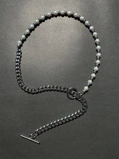 THE HEMATITE PEARL CHAIN NECKLACE – Rimor Jewelry