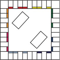 a square with two rectangles in the middle and three squares on each side