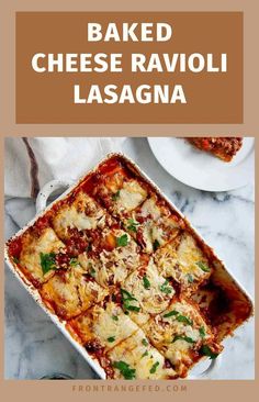 baked cheese ravioli lasagna in pan. Frozen Ravioli Lasagna, Baked Cheese Ravioli, Frozen Ravioli Bake, Easy Hamburger Casserole Recipes, Rice Casserole Recipes Easy, Cheese Ravioli Lasagna, Ground Turkey Casserole Recipes, Hamburger Casserole Recipes Easy, Summer Dinner Salads