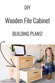 the diy wooden file cabinet building plans is easy to build and it's perfect for small spaces