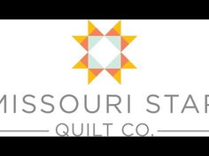 the missouri star quilt co logo is shown in grey and orange colors on a white background