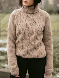 "Alpaca&merino wool cable-knit pullover with turtleneck. Very warm and soft-touch! Product Details: * 75% alpaca, 25% merino wool. Size: S(4-6) M(8-10) L(12-14) S Chest : 48 cm Length: 60/62 cm M Width : 50cm Length: 62/65 c m L Width : 55/54cm Length: 65 cm If you would like me in other size, you could request a custom order with your own parameters: your height, bust and length of the sweater from the shoulder in cm. Or add your comments about length and color in the section \"Personalizat Alpaca Sweater, Womens Sweater, Pullover Sweater Women, Fitted Sweater, Etsy Fashion, Sweaters Oversized, Women Pullover, Knitted Pullover, Cable Knit