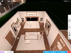 a virtual view of a living room and bedroom