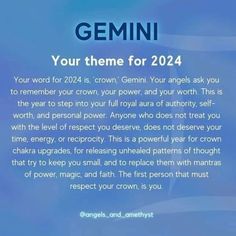 a blue and white photo with the words gemini written in front of it