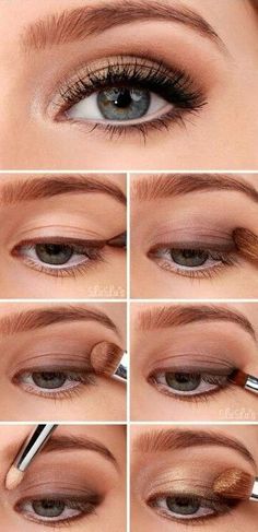 Smokey Eyeshadow Tutorial, Golden Smokey Eye, Glamorous Wedding Makeup, Diy Lip Scrub, Make Up Mata, Summer Eyeshadow, Simple Wedding Makeup, Eyeshadow Tutorial For Beginners, Tutorial Eyeliner