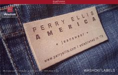 a label on the back of a pair of jeans that says, perry ellis america