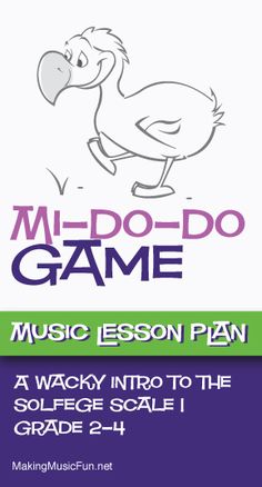 a book cover with an image of a cartoon bird and the words music lesson plan