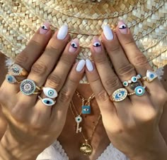 Evil Eye Rings, Eyes Jewelry, Eye Rings, Handmade Evil Eye, Evil Eye Protection, Evil Eye Ring, Jewelry Fashion Trends, Blue Evil Eye