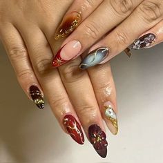 Funky Nails Fall, Monarch Nails, Md Nails, Boho Nails, French Manicures, Punk Nails, Nail Products