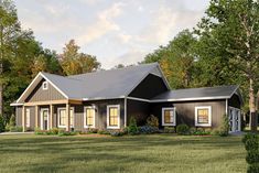 this is an artist's rendering of the country style house plans for small homes