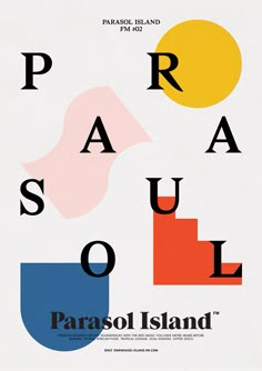 the cover of parasol island magazine, featuring an image of colorful shapes and colors