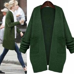 Fall Fashion Coats, Cardigan Sweater Coat, Green Cardigan, Sweater Coat, Long Sweaters Cardigan, Cardigan Sweaters For Women, Fresh Green, Knitted Cardigan