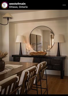 Front Dining Room Ideas, Dining Room With Buffet Ideas, Dining Room Design With Buffet, Small Dining Room With Buffet, Closed Dining Room, Warm Transitional Dining Room, Buffet Styling Dining Room, Dining Room With Buffet Table, Buffet Table In Dining Room