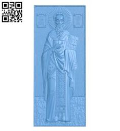 an image of the icon of jesus on a blue background with qr code to read