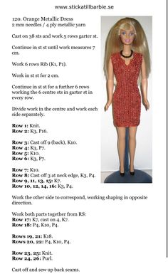 a doll is shown with instructions to make it look like she's wearing a red dress