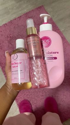 Bath & Body Works Perfume, Eos lotion, and Pink Sugar Body Oil Things I Want To Buy List, Girly Items, Scent Combos, Feminine Hygiene Products, Body Tips, Bath Stuff, 2024 Wishlist, Pink Lifestyle