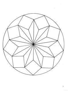 a drawing of a diamond in the shape of a circle with four pointed points on each side