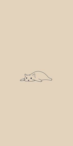 a black and white drawing of a cat laying on the ground with it's eyes closed