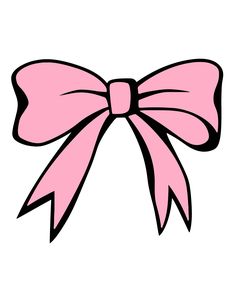 a pink bow clipart on a white background